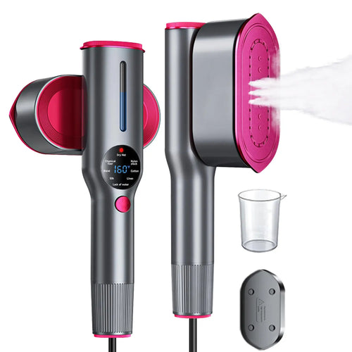 Dr.Flash Handheld Garment Steamer for Clothing, Portable Iron Steamer Combo Travel Steam Generators, 7 Modes with LED Display, 15S Fast Heating, 90° Swivel Handle, 1-Button Start, Travel Stuff, New Year Gift